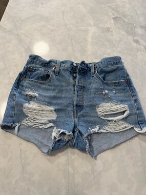 Levi's Light Blue Denim Jeans with Gold Stitching